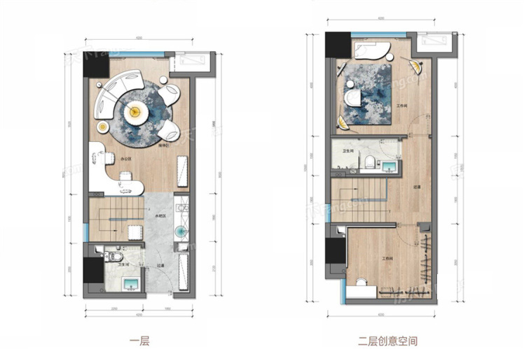 北辰府LOFT51-3㎡戶型