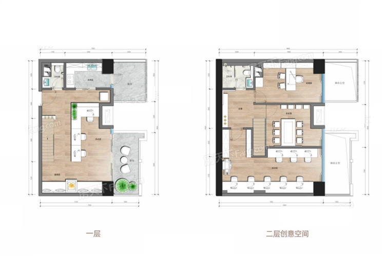 北辰府LOFT74㎡戶型