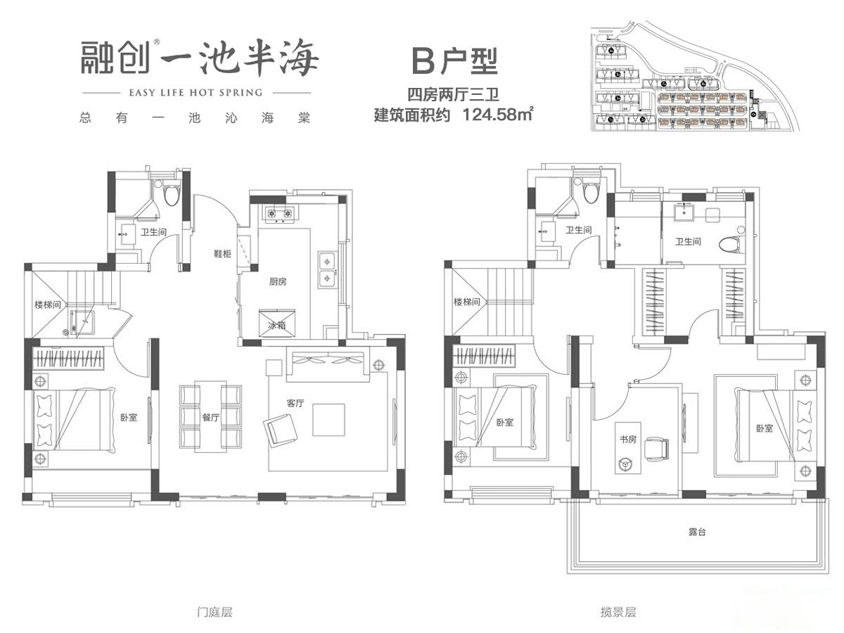 融創(chuàng)一池半海融創(chuàng)一池半海  疊拼別墅 B戶型