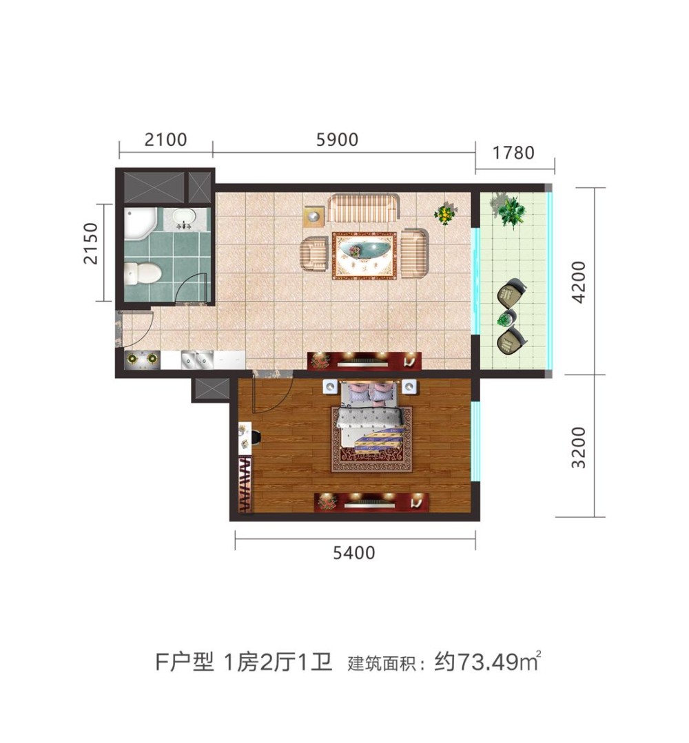 洪城國際度假公寓洪城國際度假公寓 F戶型