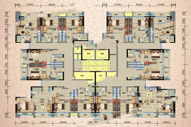 御景豪園44棟戶型 1室1廳1衛(wèi)1廚 47.2㎡ 29.05萬(wàn)元-套