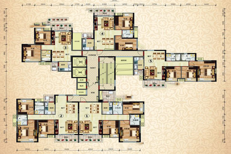 御景豪園45棟戶型3室2廳2衛(wèi)1廚107.75㎡63.49萬(wàn)元-套