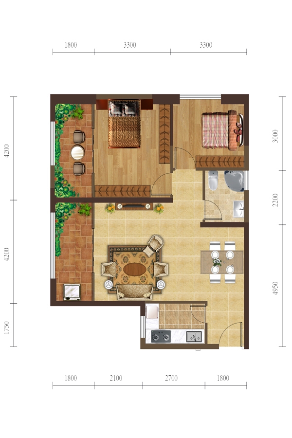 9-06 2室2廳1衛(wèi)1廚 85.11㎡