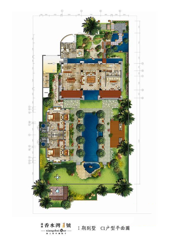 香水灣1號Ⅰ期別墅--C1,C2戶型 4室2廳5衛(wèi)1廚 675.18㎡