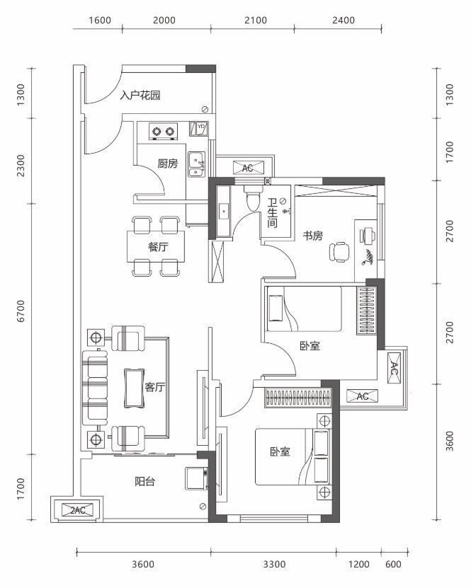 萬林湖9期3室2廳1衛(wèi) 88.29-88.29