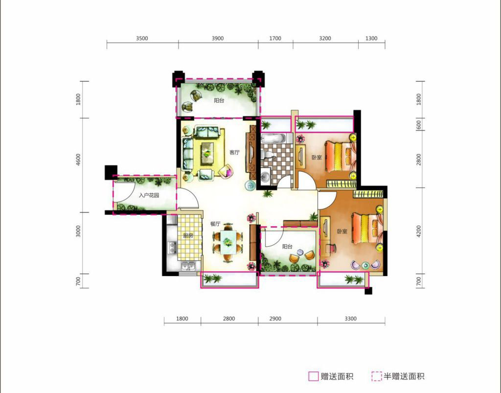 東奧御園2室2廳1衛(wèi) 93