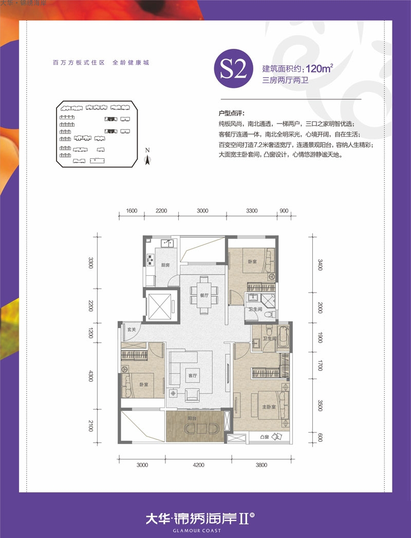 大華錦繡海岸玲瓏海大華·錦繡海岸S2戶型圖