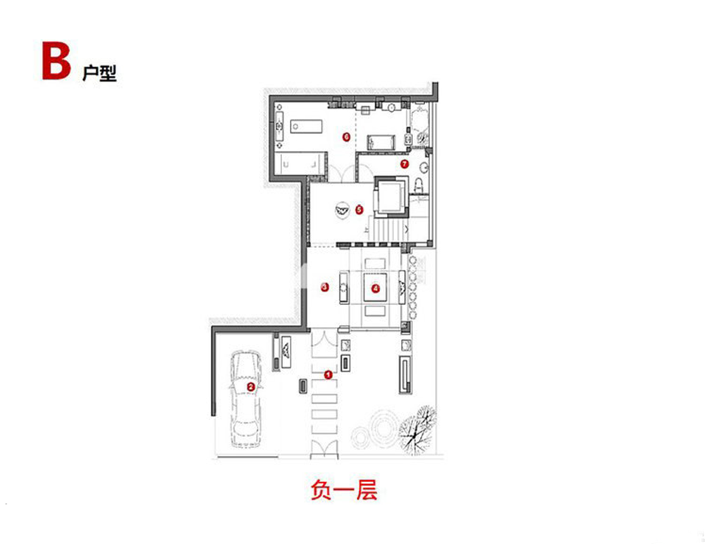 鉑悅亞龍灣鉑悅亞龍灣  B戶型負一層