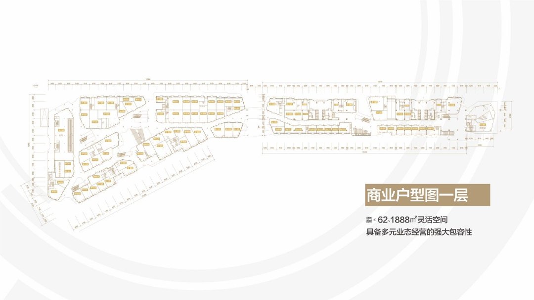 海口雅居樂中心商業(yè)一層平面圖(建筑面積) 62~1888㎡