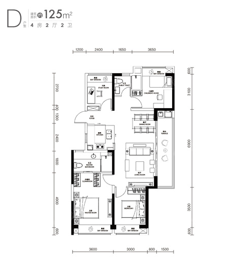 仁恒濱江園仁恒濱江園 D戶型