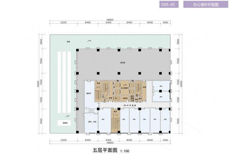 辦公B五層平面圖