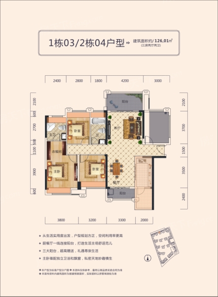 東盟城二期1#03、2#04戶型圖