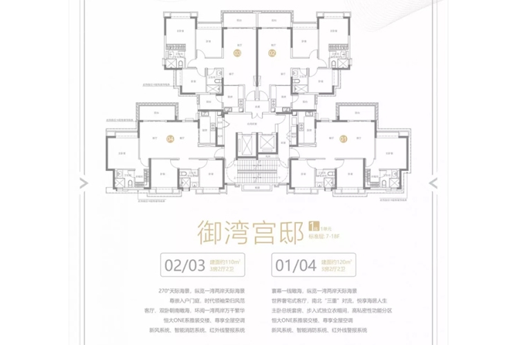 恒大外灘御灣宮邸02-03 01-04戶型