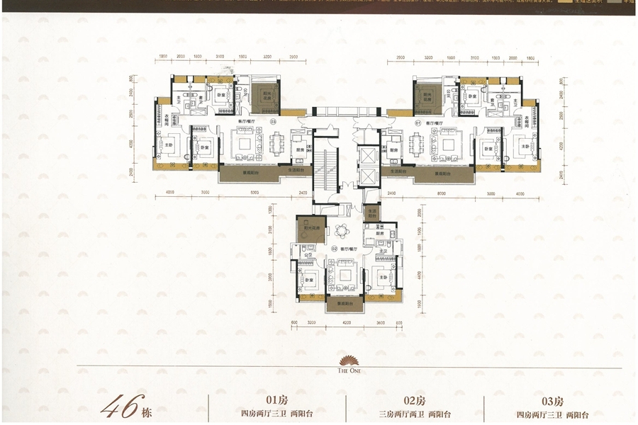 世榮作品壹號46棟樓棟平面戶型圖