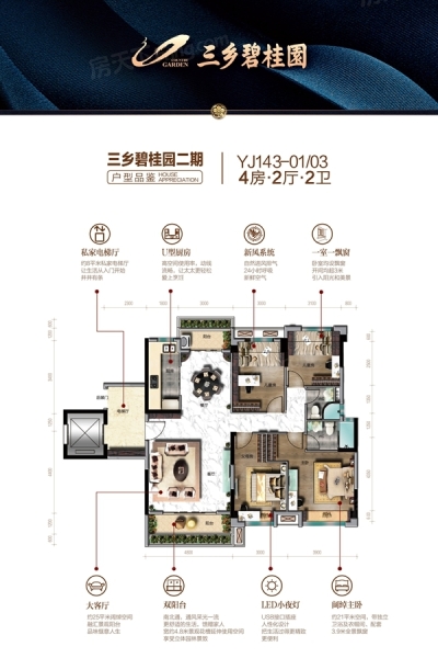 三鄉(xiāng)碧桂園YJ143-01-03戶型