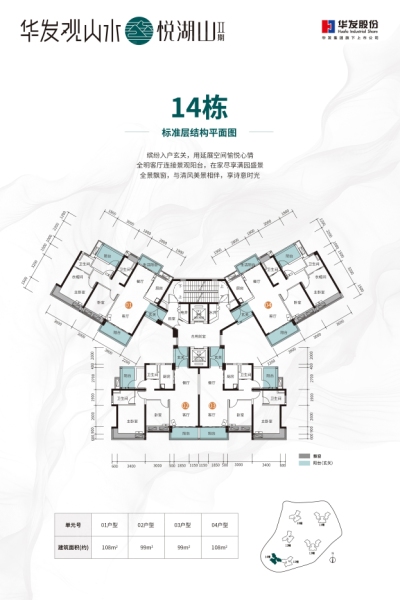 華發(fā)觀山水2期14棟02-03戶型