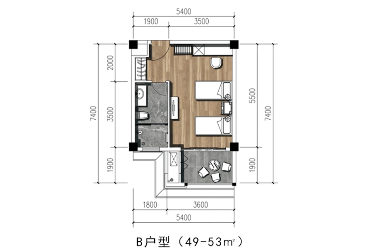 公寓B戶型-2#樓戶型